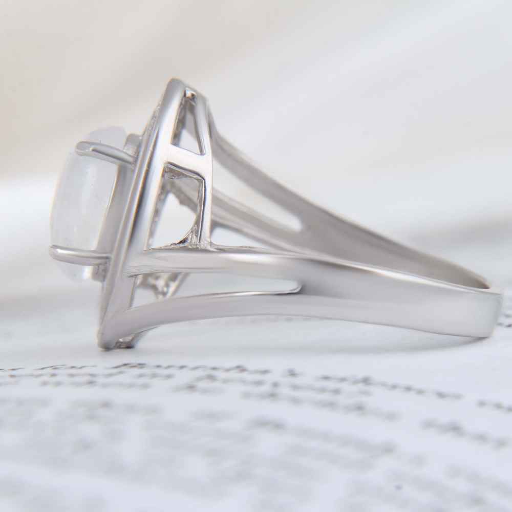 Bague en argent Dur-e Najaf pour femmes Engagement Bliss Raha