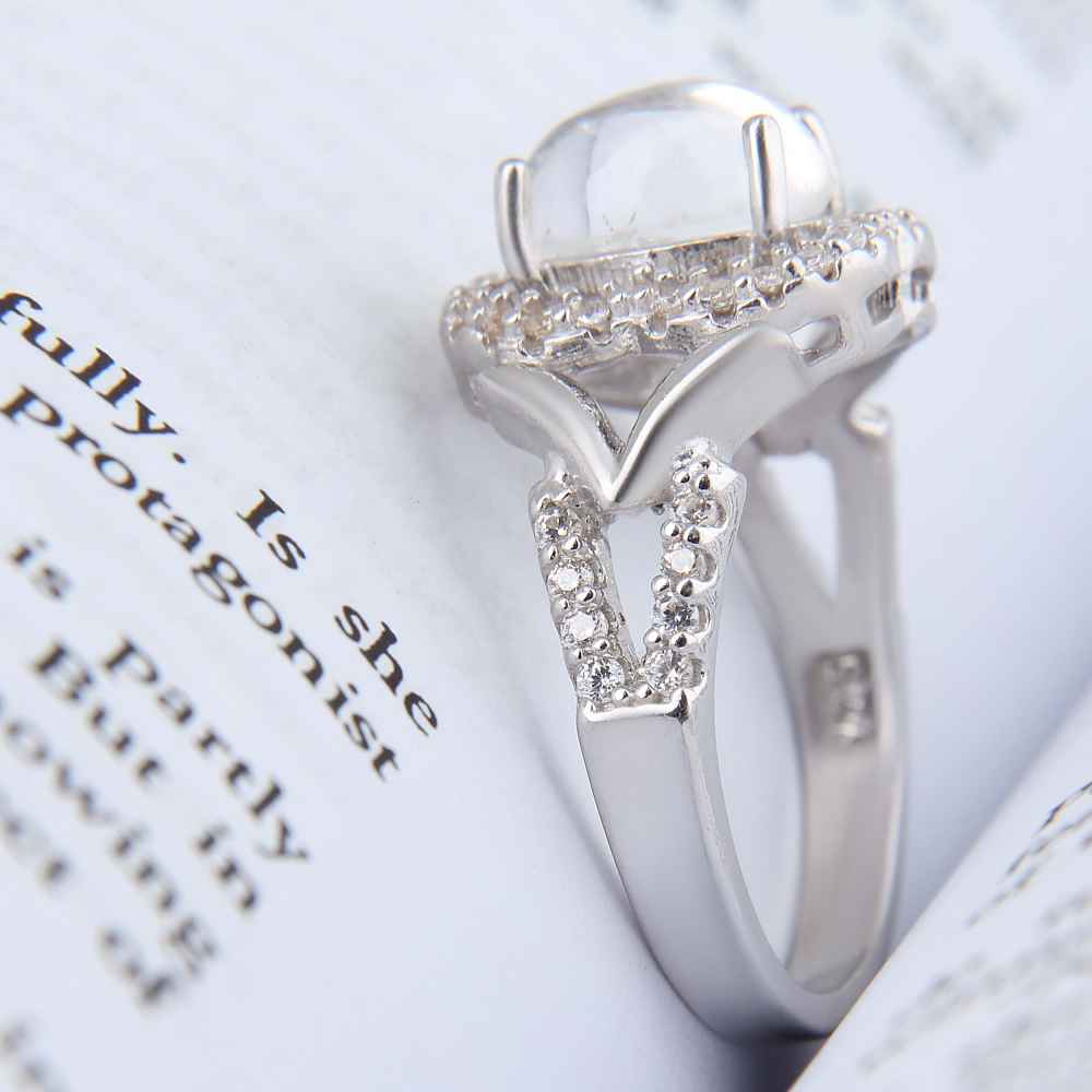 Bague en argent Dur-e Najaf pour femmes Engagement Bliss Reyhan