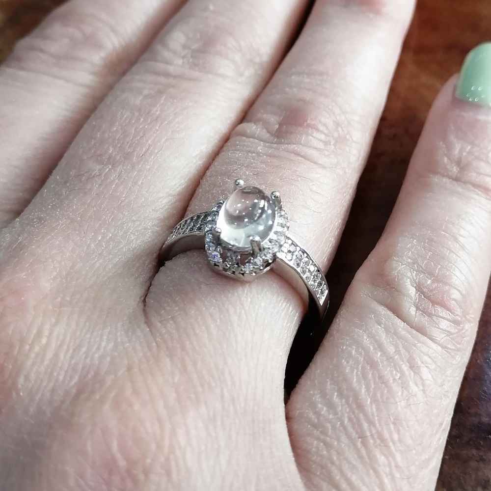 Bague en argent Dur-e Najaf pour femmes Engagement Bliss Tara