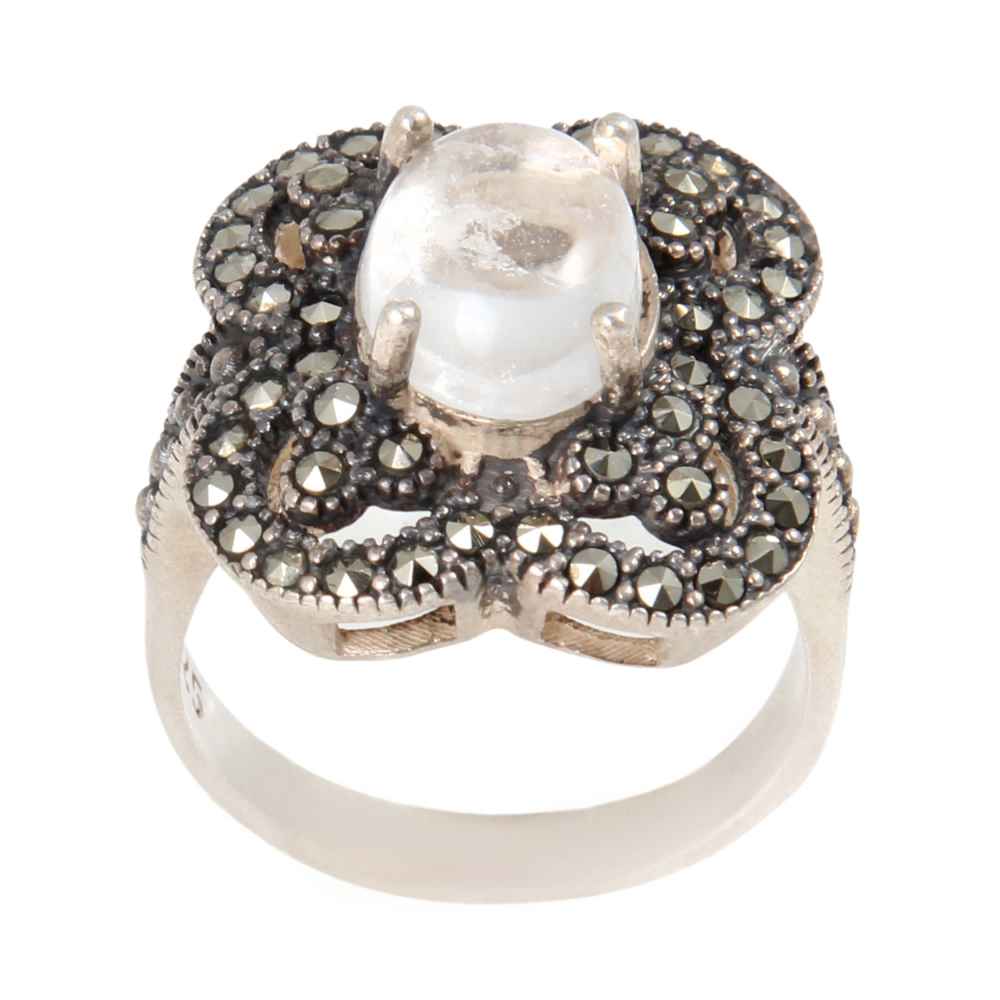 Bague en argent Dur-e Najaf pour femmes Artisan Yeganeh