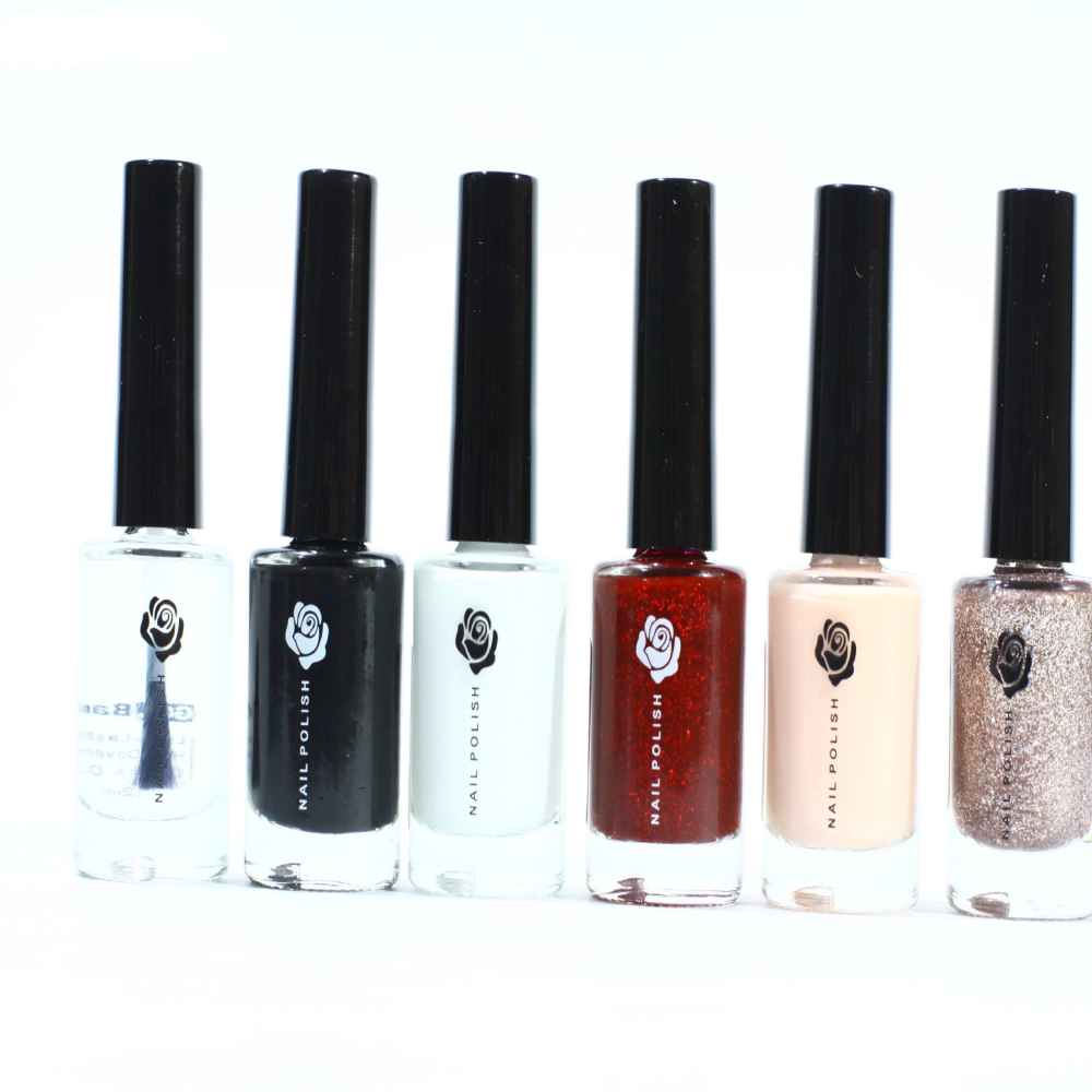 Vernis à ongles Halal finition brillante et pailletée et couleurs chics respirantes (6x)