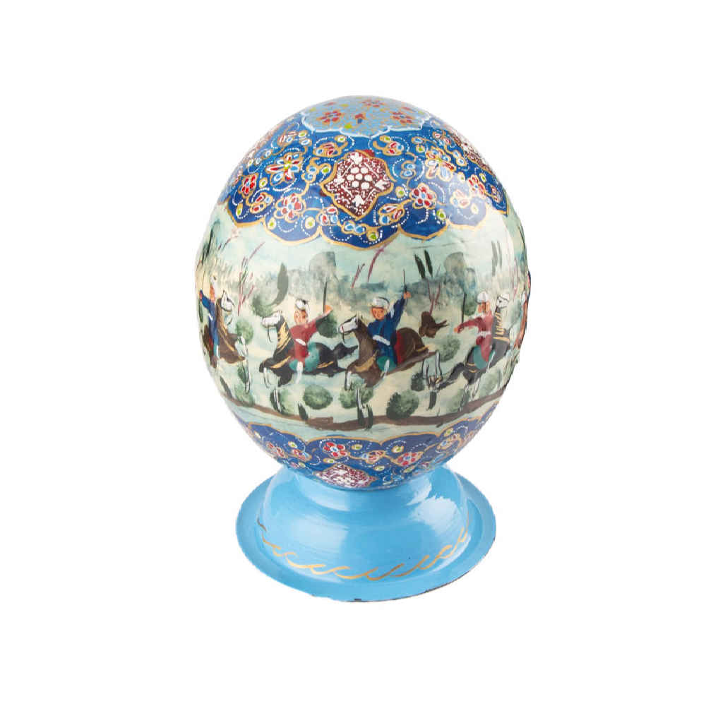 Œuf d’autruche décoratif persan peint à la main – Sucre