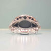 Bague en Argent Hématite Islamique Pierre Précieuse Hadid pour Hommes Faez