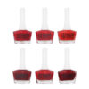 Vernis à ongles Halal finition brillante et couleurs rouges respirantes (6x)