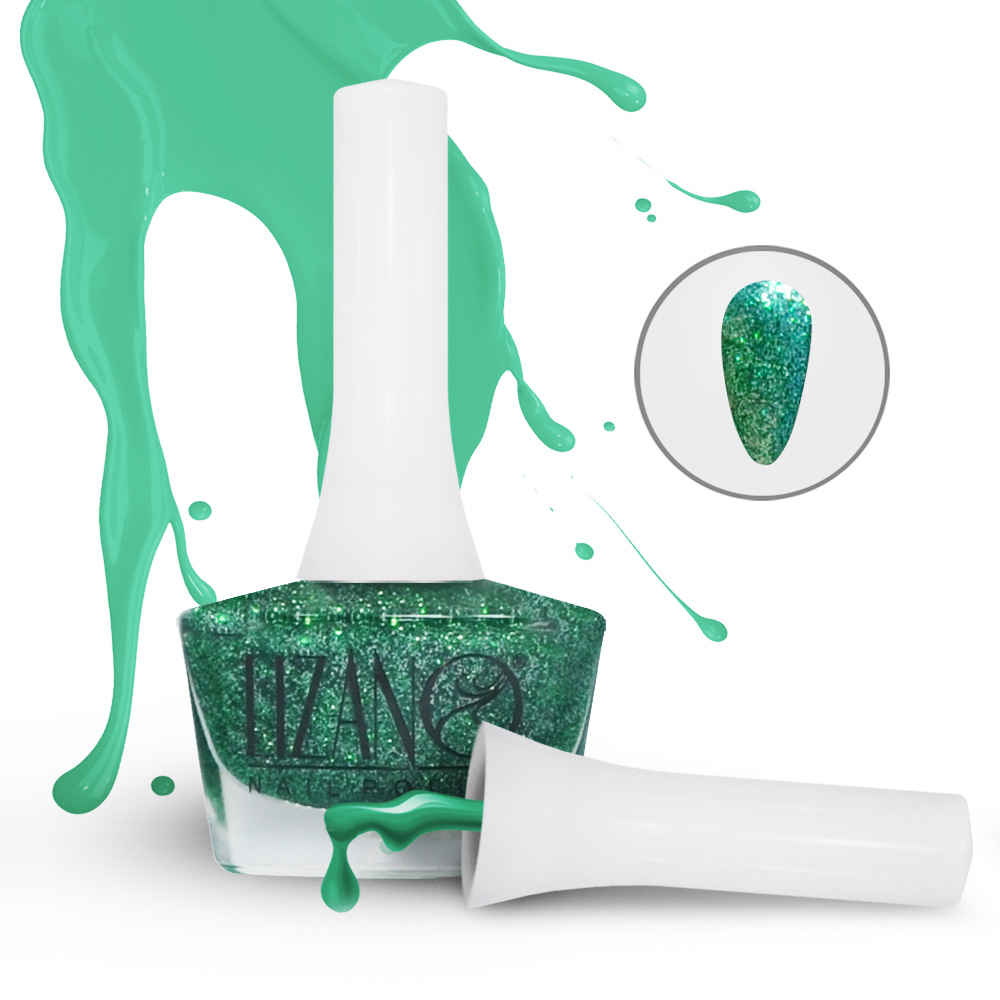 Vernis à ongles Halal finition pailletée et couleurs respirantes brillantes (6x)