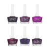 Vernis à ongles Halal finition pailletée et couleurs respirantes violettes (6x)