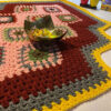 Tapis de sol macramé bohème tissé à la main – Motif Torkaman