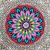 Tapis de sol macramé bohème tissé à la main – Motif Karim