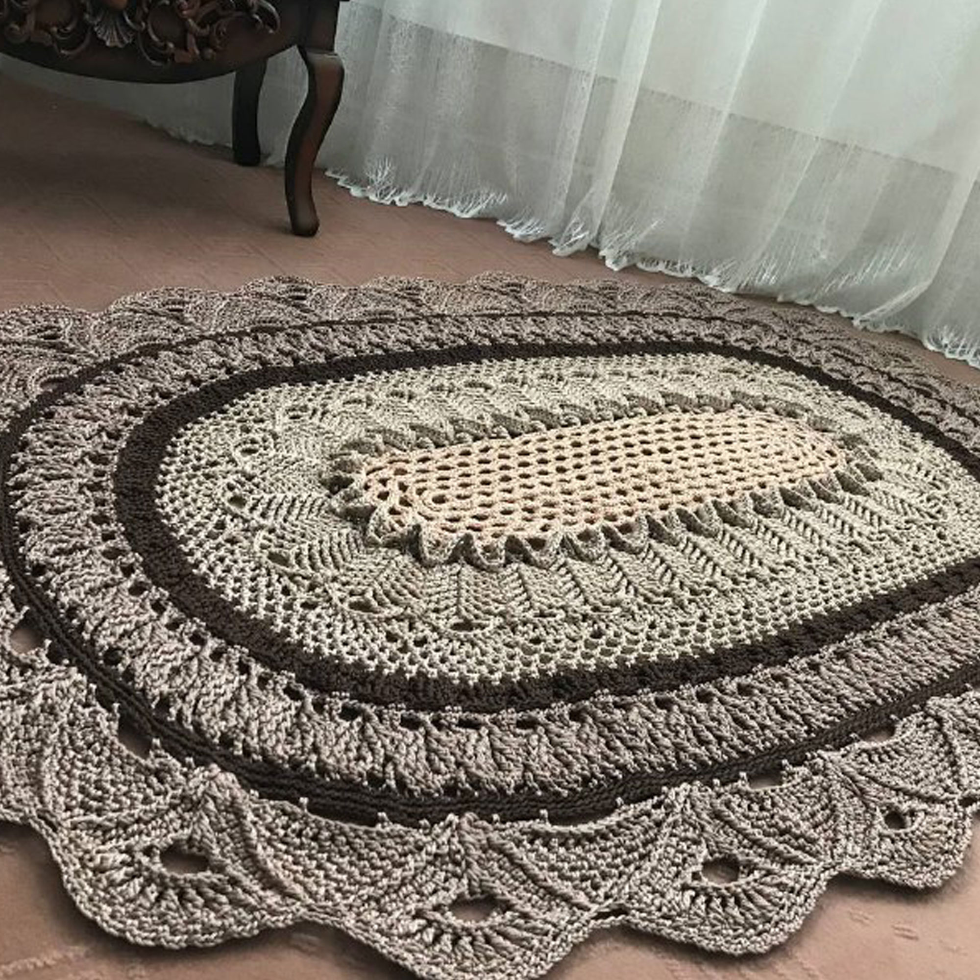 Tapis de sol macramé bohème tissé à la main – Design Tavoos