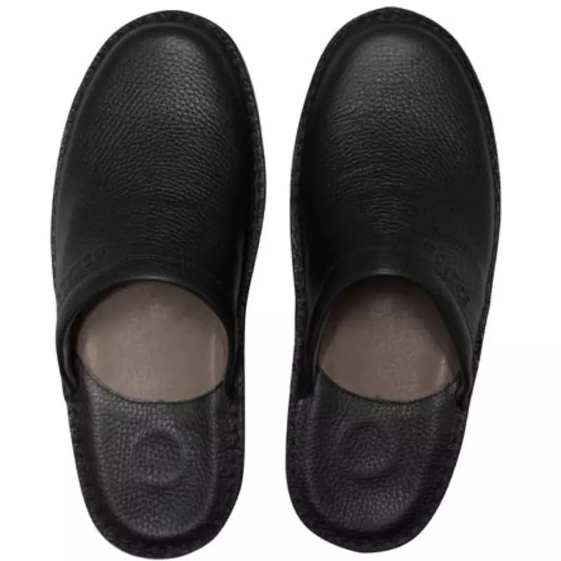 Pantoufles style islamique Nalain en cuir véritable pour hommes