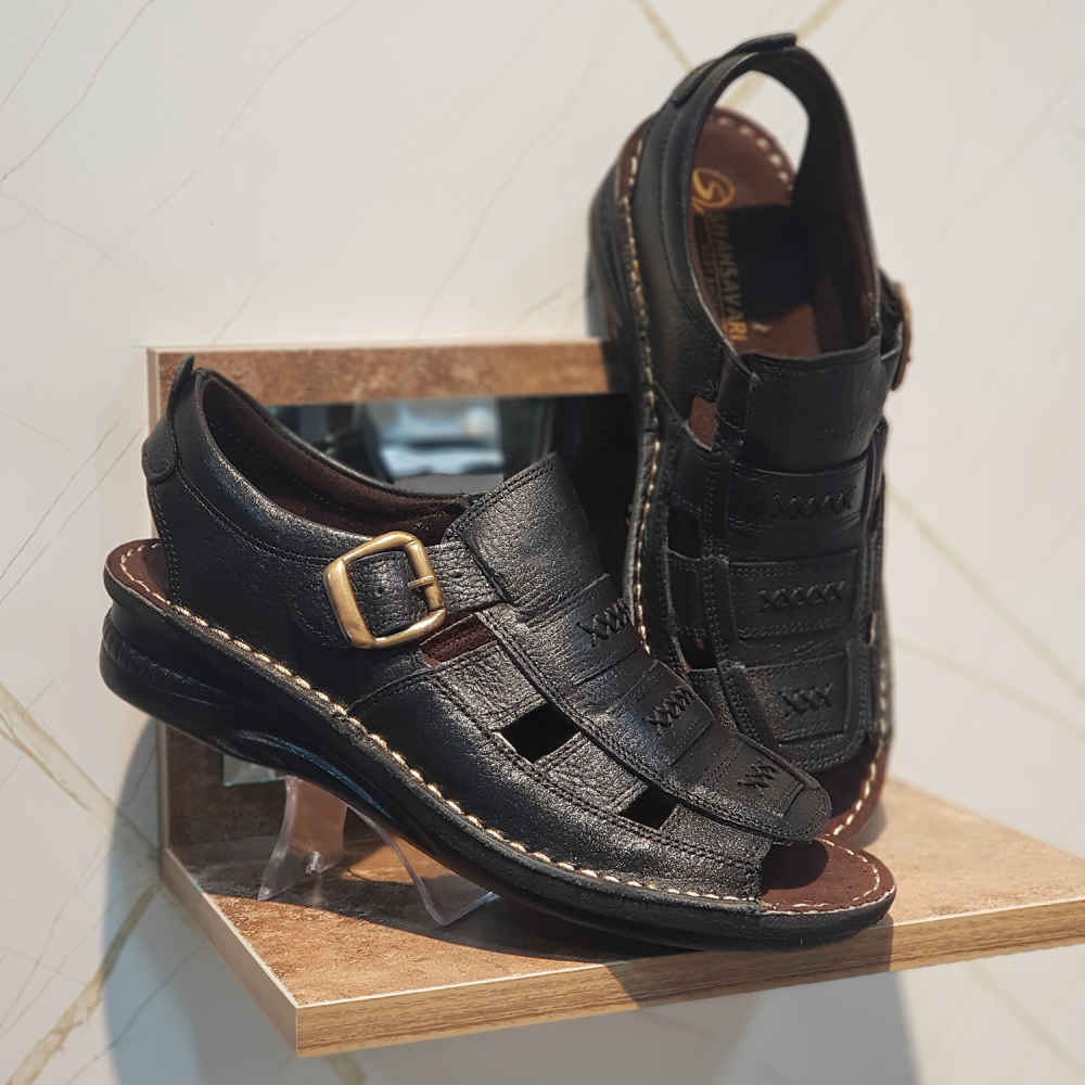 Sandales en cuir naturel pour hommes Modèle Floter