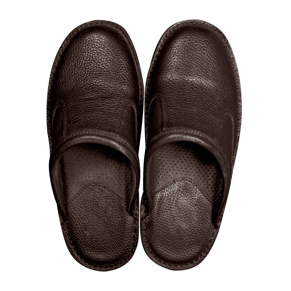 Mules style islamique Nalain en cuir véritable pour hommes