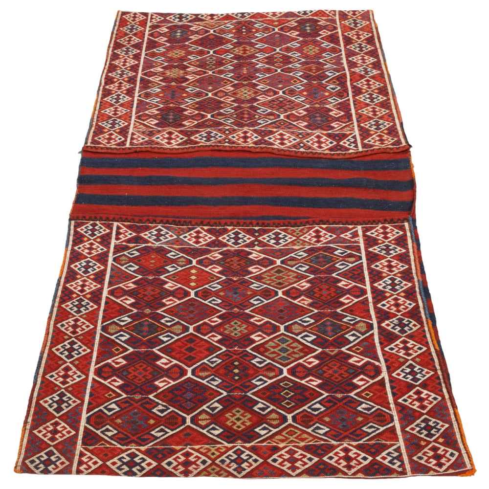 Sac de selle persan ancien – Tōbrag tissé à la main et de seconde main – Ghochan