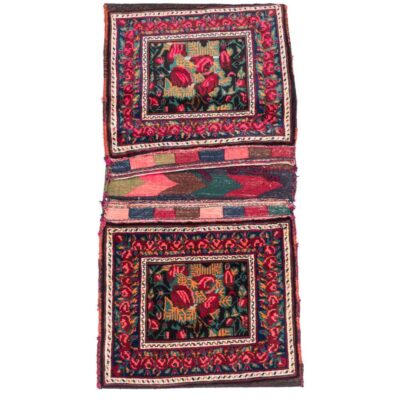 Sac de selle persan ancien – Tōbrag tissé à la main et de seconde main – Hamoun