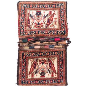Sac de selle persan ancien – Tōbrag tissé à la main et de seconde main – Jalal