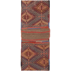 Sac de selle persan ancien – Tōbrag tissé à la main et de seconde main – Ramin