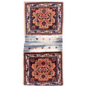 Sac de selle persan ancien – Tōbrag tissé à la main et de seconde main – Sarv