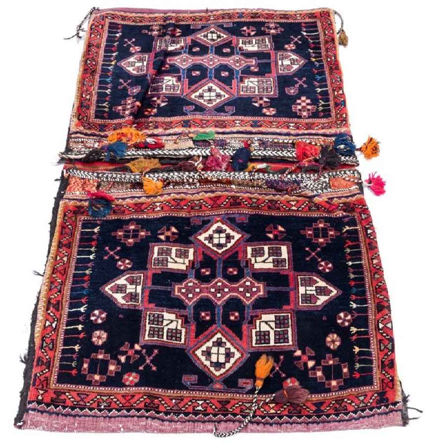 Sac de selle persan ancien – Tōbrag tissé à la main et de seconde main – Soha