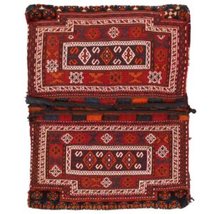 Sac de selle persan ancien – Tōbrag tissé à la main et de seconde main – Sorkh