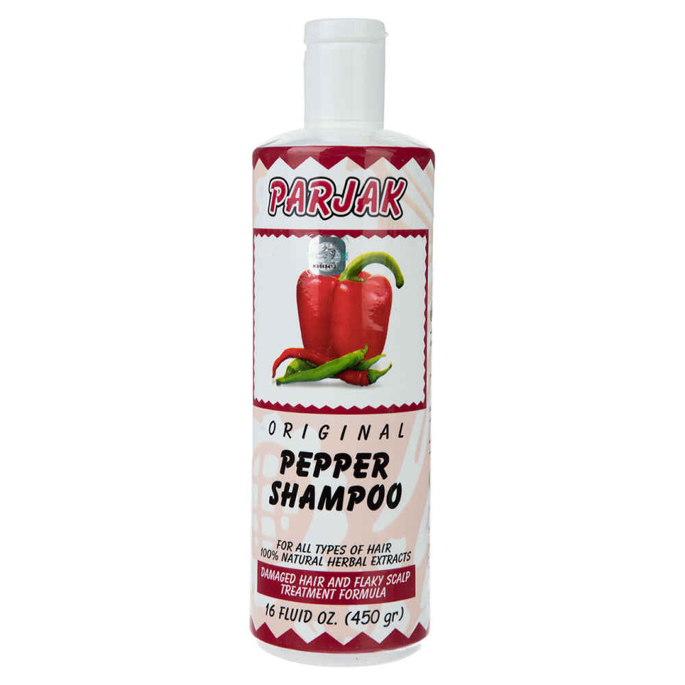 Parjak Shampooing au Poivre pour Tous Types de Cheveux - Stimule le Cuir Chevelu & la Croissance (450 ml, Pack de 4)