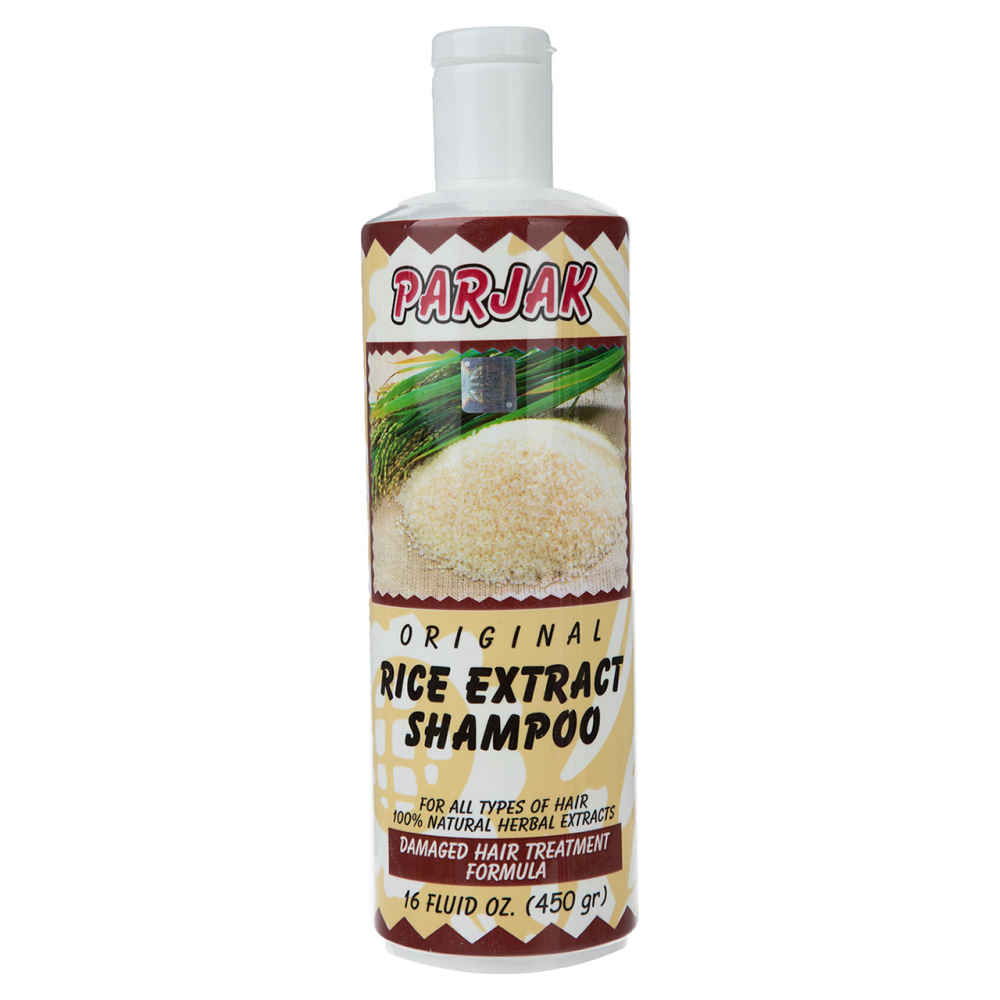Parjak Shampooing à l'Extrait de Riz pour Tous Types de Cheveux - Soin Nourrissant & Doux (Pack de 4)