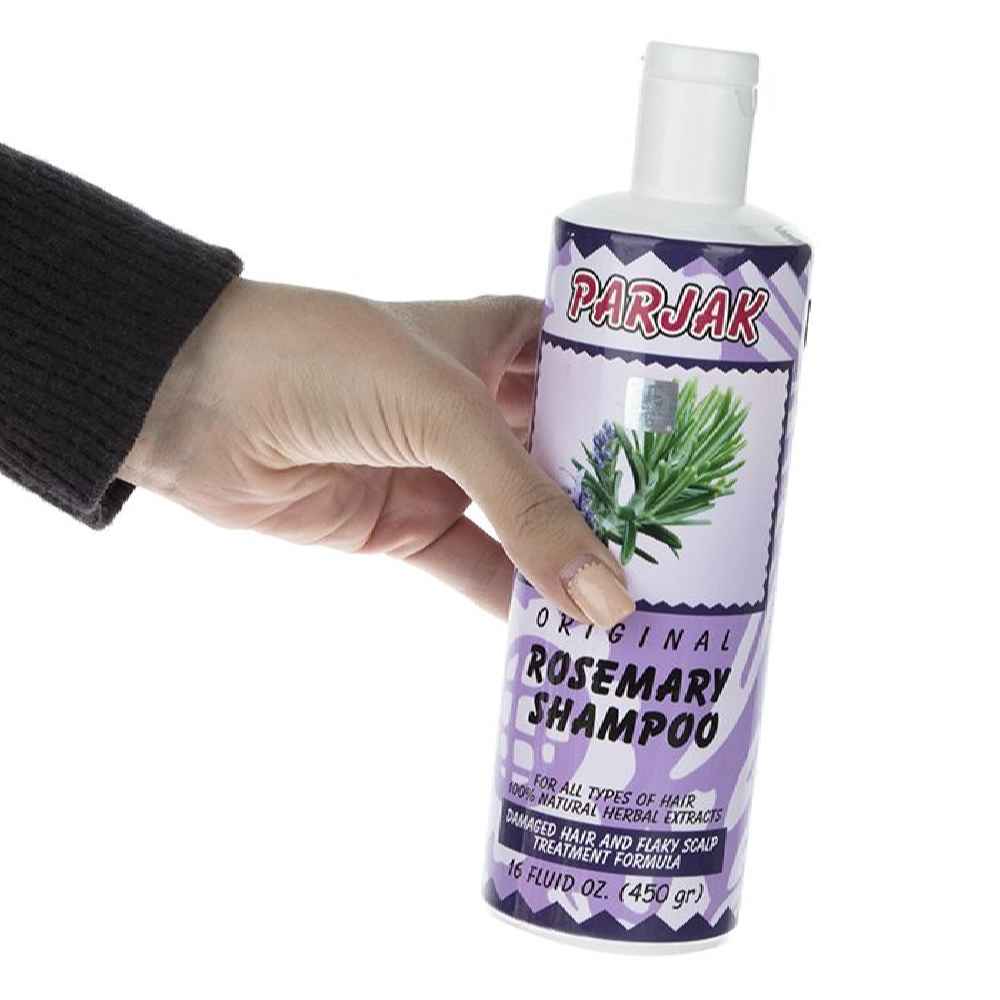 Parjak Shampooing au Romarin pour Tous Types de Cheveux – Revitalisant & Fortifiant (Pack de 4)