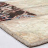 Tapis patchwork noué à la main persan vintage Crème