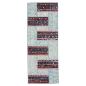 Tapis patchwork noué à la main persan vintage Dap