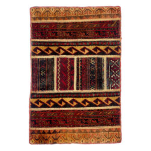 Tapis patchwork noué à la main persan vintage Forogh