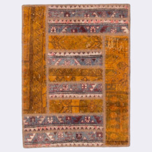 Tapis patchwork noué à la main persan vintage Jahan