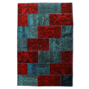 Tapis patchwork noué à la main persan vintage Royal