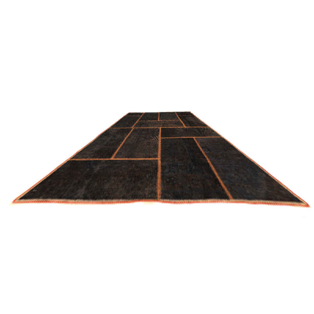 Tapis patchwork noué à la main persan vintage Vina