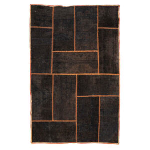 Tapis patchwork noué à la main persan vintage Vina