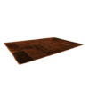 Tapis patchwork noué à la main persan vintage Rouge Sombre