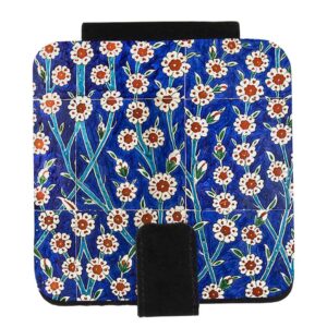 Miroir de poche avec motif floral inspiré de la Perse