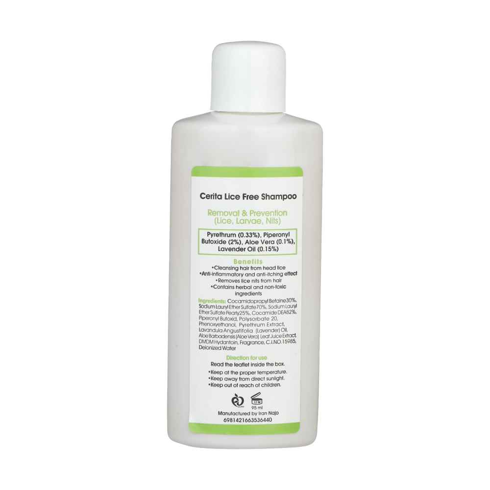 Cerita Shampooing Anti-Poux – À Base de Plantes & Non-Toxique, Traitement Efficace (Pack de 2)