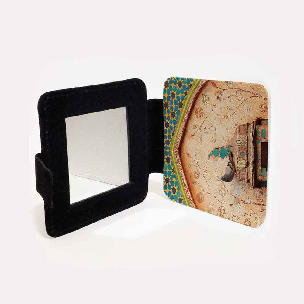 Miroir de poche avec design Carnila inspiré de la Perse