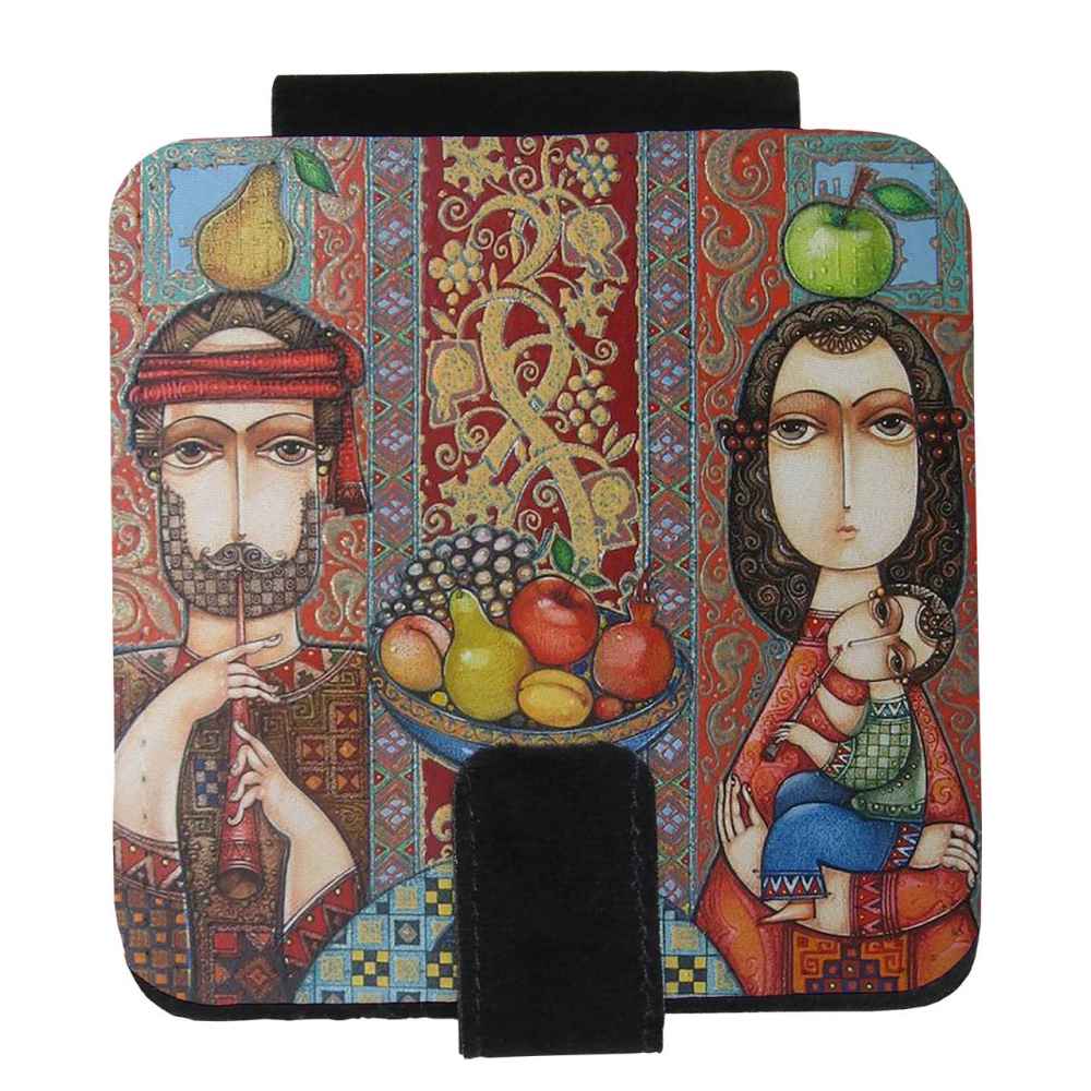 Miroir de poche avec design familial inspiré de la Perse