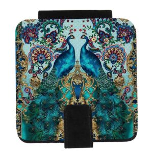 Miroir de poche avec motif de paons inspiré de la Perse