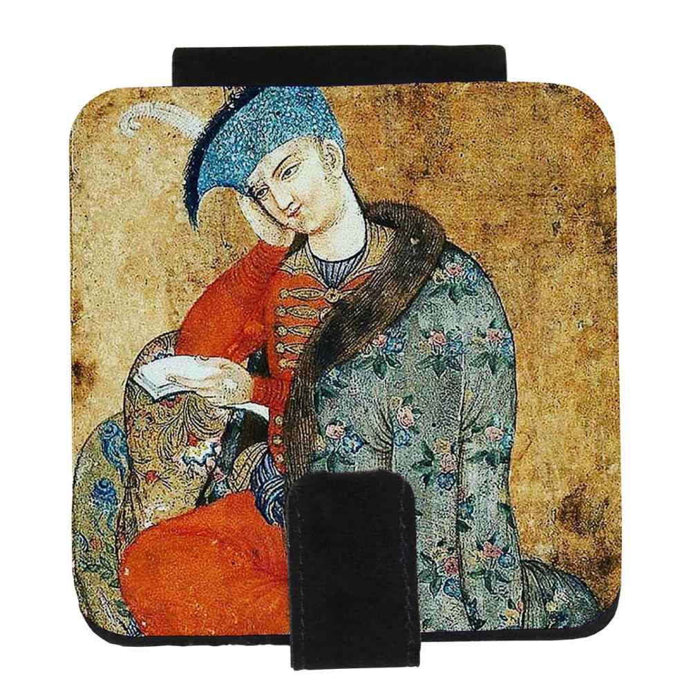 Miroir de poche avec motif Safavi inspiré de la Perse