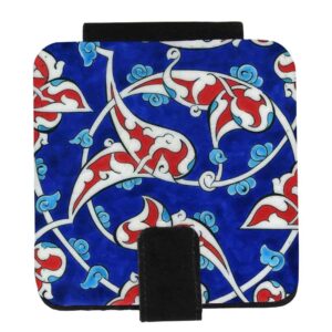 Miroir de poche avec motif de carreaux inspiré de la Perse