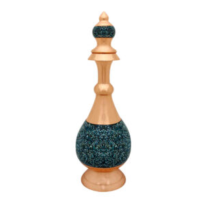 Bouteille décorative en cuivre – Artisanat persan avec incrustation de turquoise Sarahi