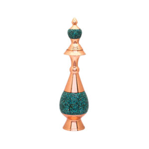 Bouteille décorative en cuivre – Artisanat persan avec incrustation de turquoise Vala