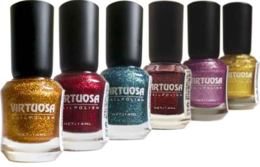 Vernis à ongles Halal finition pailletée et couleurs respirantes Virtuosa (6x)