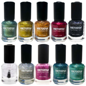 Vernis à ongles Halal finition pailletée et couleurs respirantes arc-en-ciel (10x)