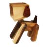 Lampe de bureau en bois fantaisie – chien fait main et réglable