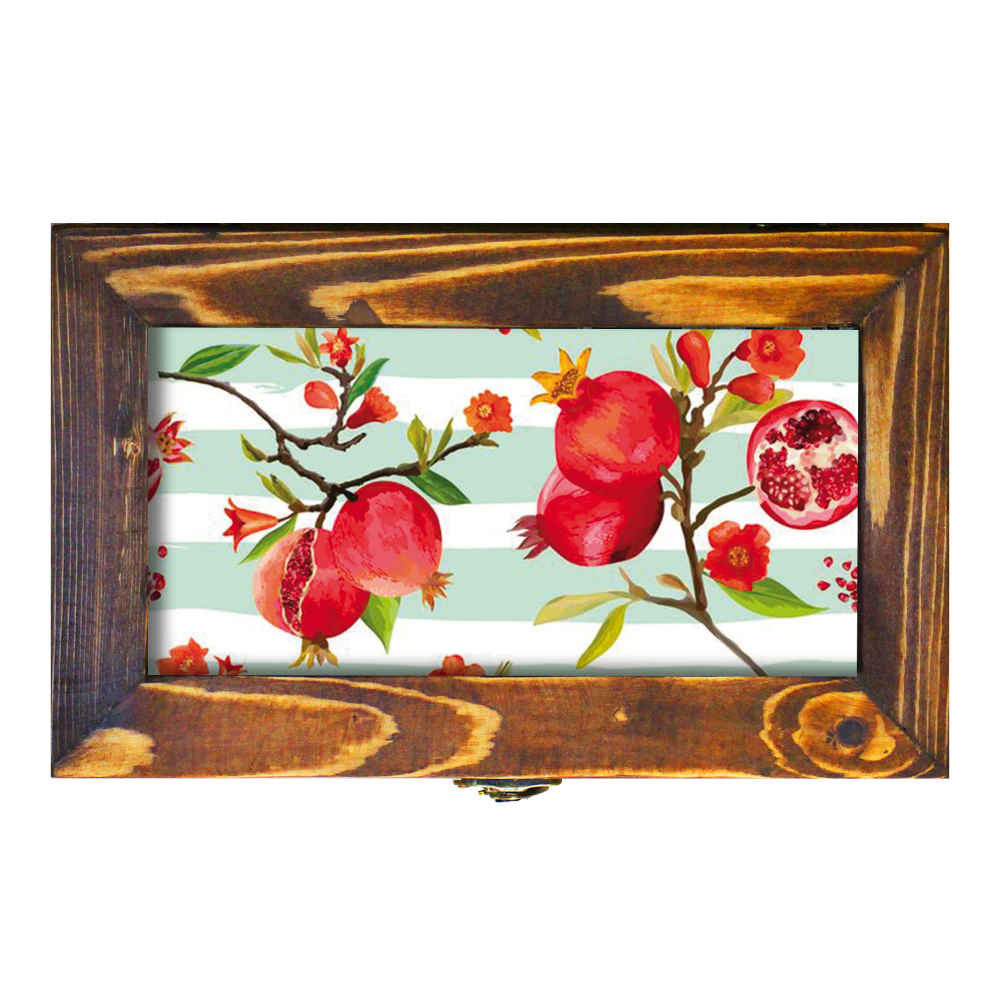 Coffret de Rangement pour Couverts en Bois Modèle Grenade