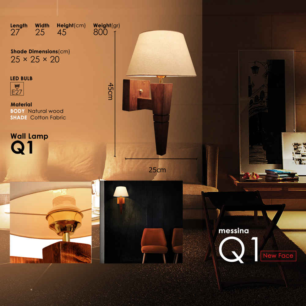 Applique murale en bois – Style moderne et minimaliste, esthétique cosy Q1