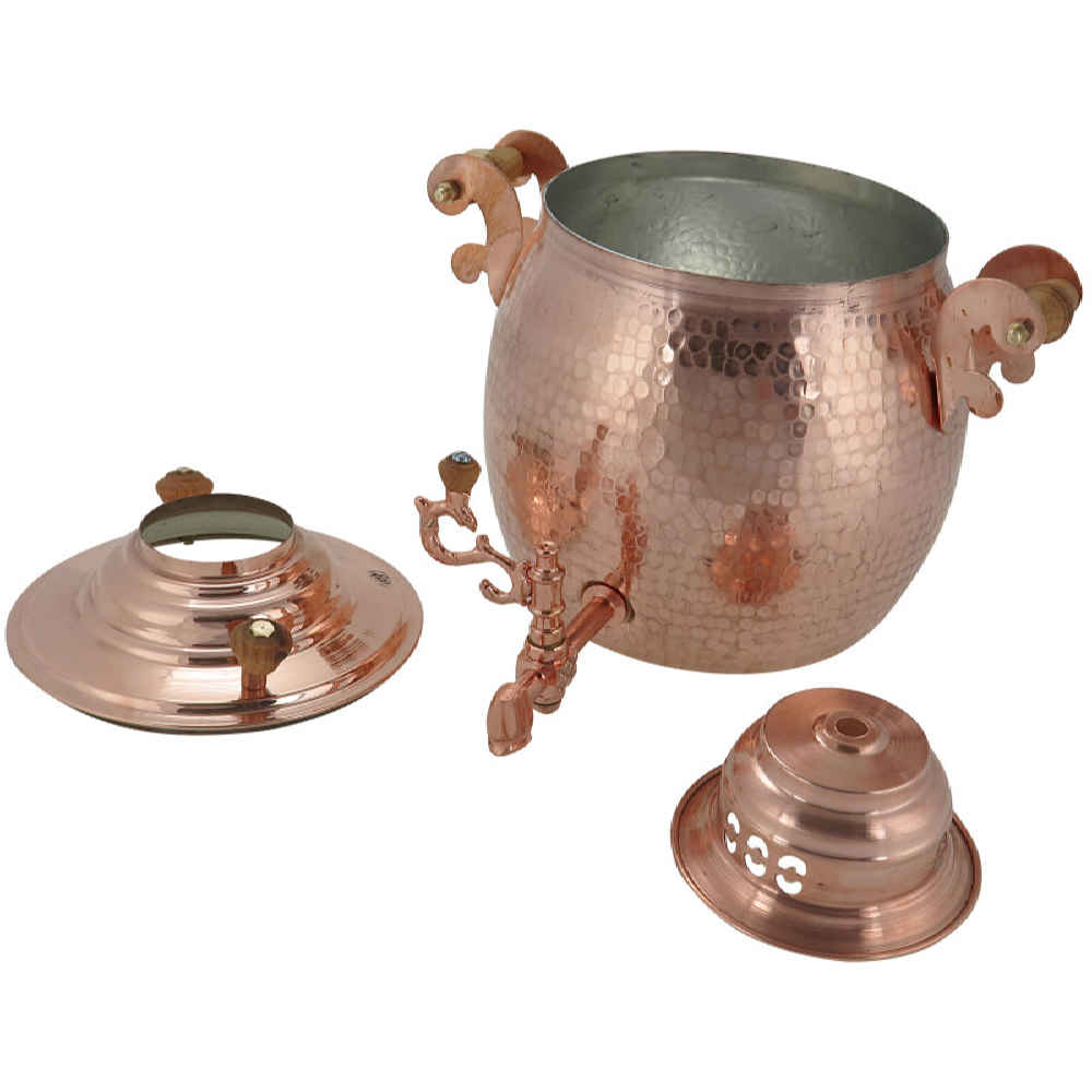 Samovar de thé en cuivre persan traditionnel 3 litres