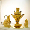 Samovar en laiton persan décoratif pour thé à charbon, 3 litres